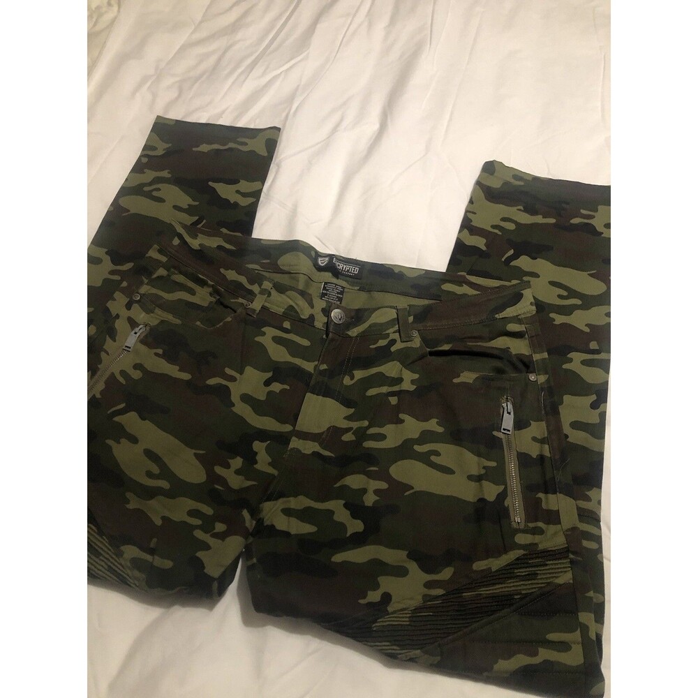 Encrypted Men's Jeans 40 Camo All Over Print Skinny